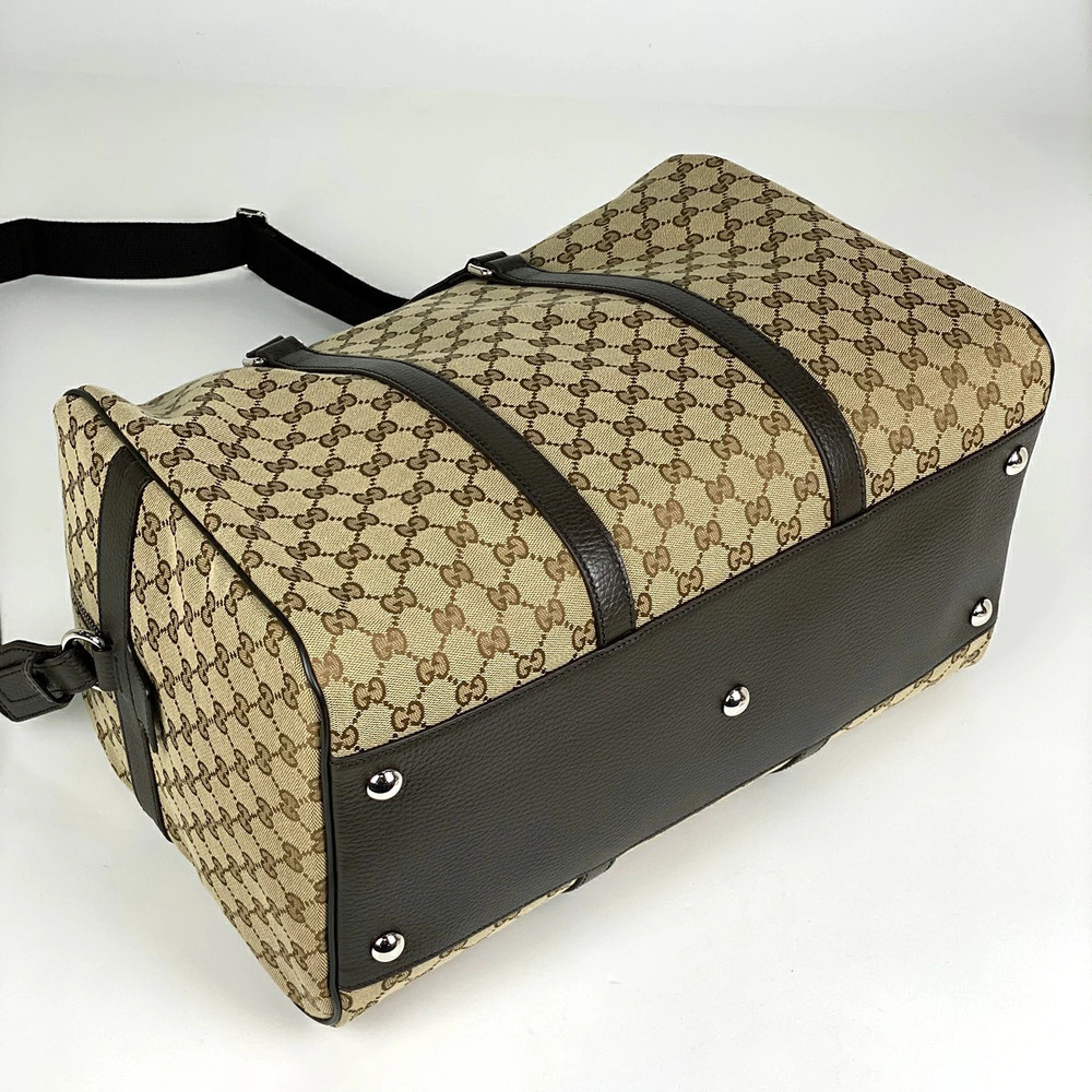 Gucci GG Boston bag handbag brown shoulder canvas